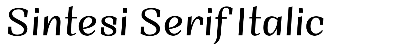 Sintesi Serif Italic